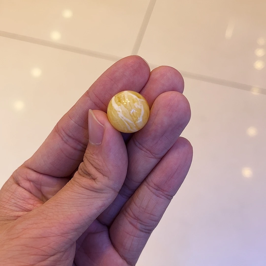 让***人蜜蜡未镶嵌手串千层虎皮单珠16.9mm