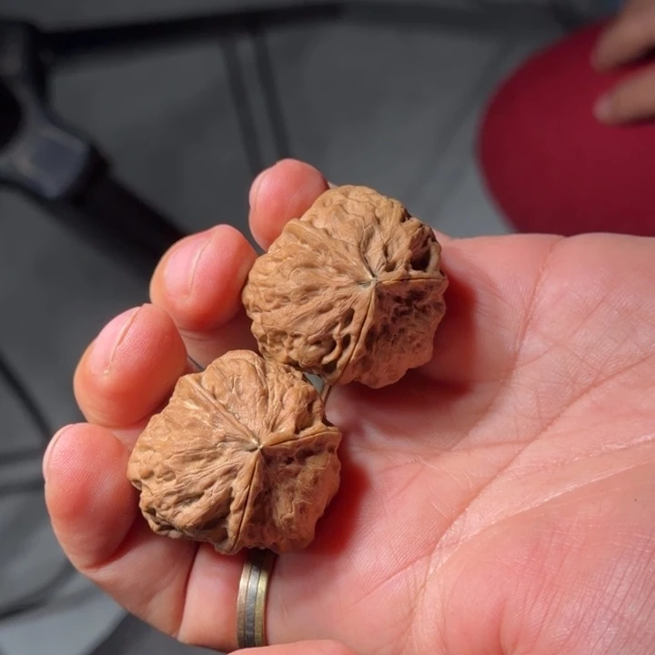 把件文玩核桃铁41鬼头三棱