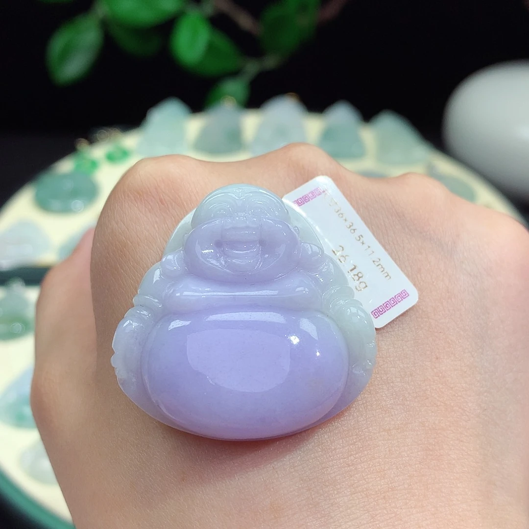 翡翠未镶嵌颈饰佛公