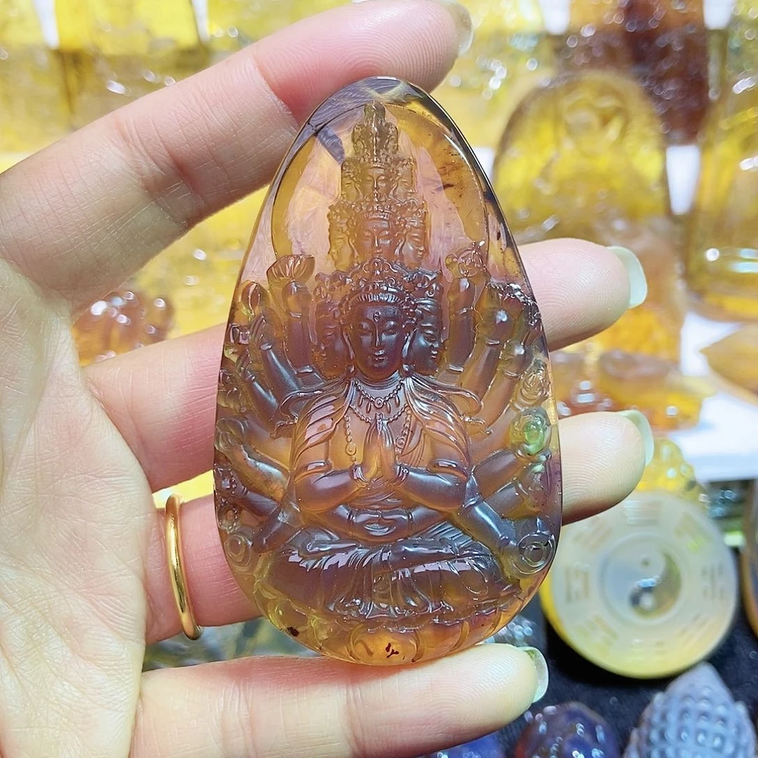 琥珀颈饰未镶嵌千手观音88