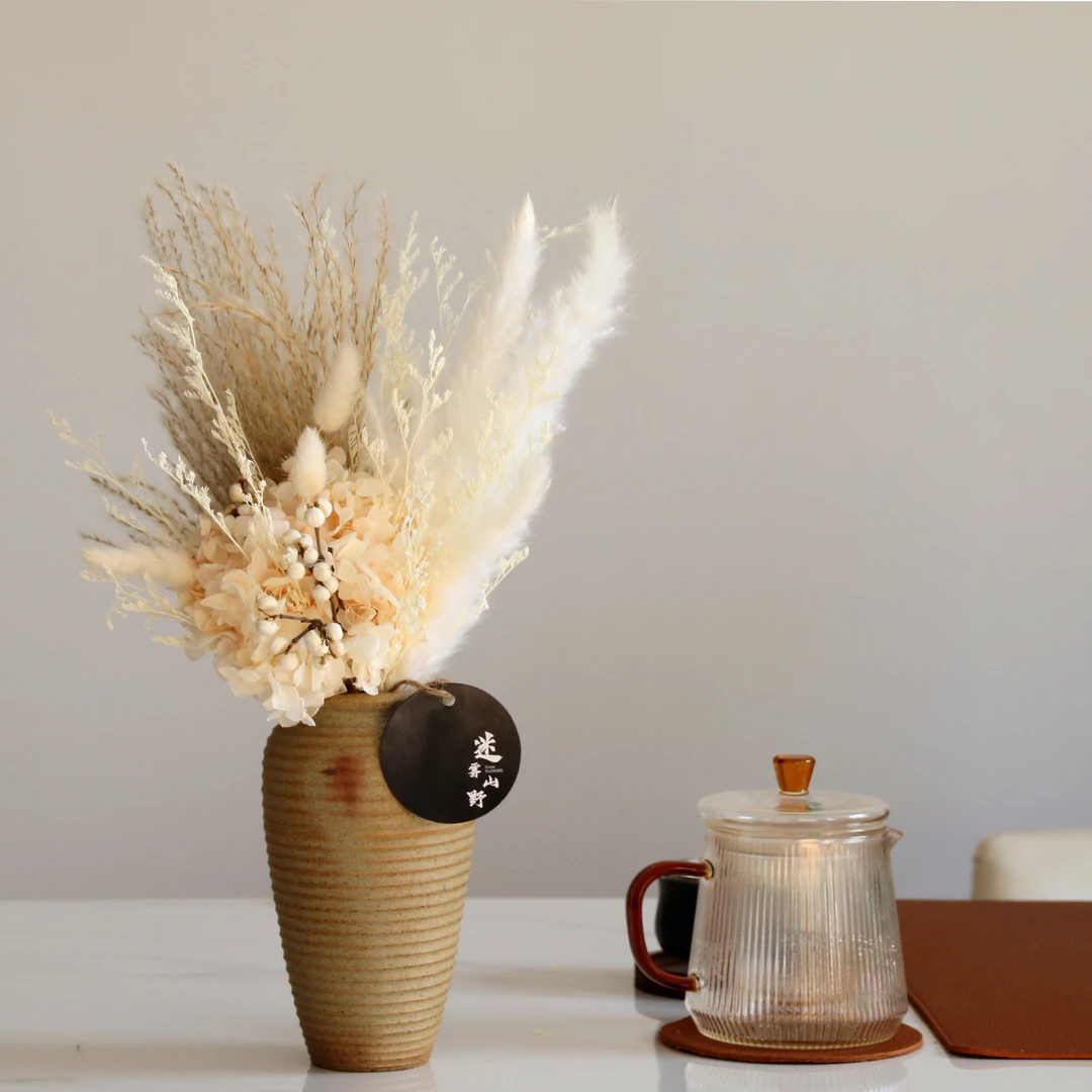 （忘忧）迷雾山野永生花设计师推荐小型台面高档家居装饰