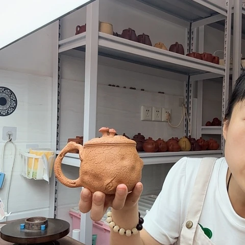 段泥茶案全手工供春盖杯