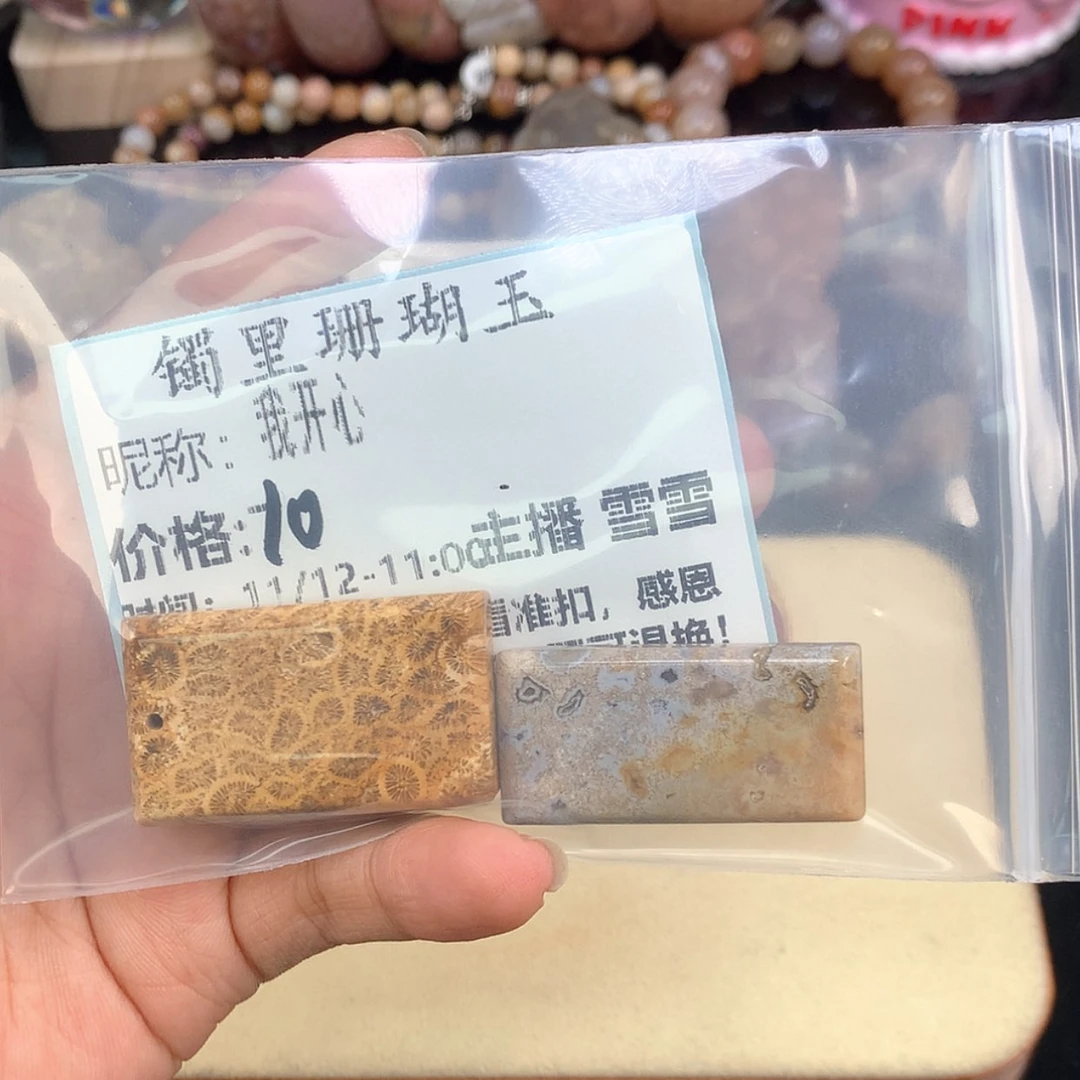【闪购商品】颈饰未镶嵌硅化珊瑚（珊瑚玉）我*心