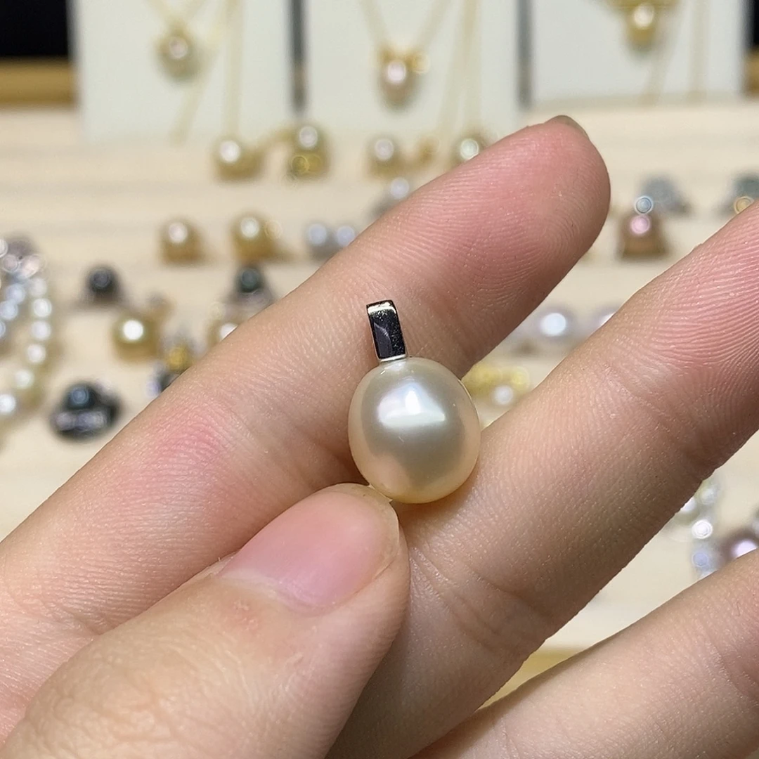 海水珍珠银S925镶嵌颈饰