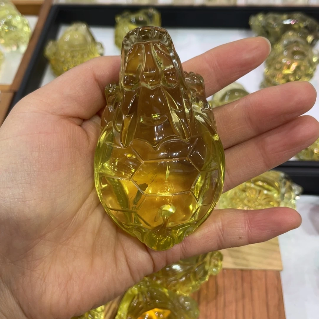 黄晶摆件未镶嵌小*啾