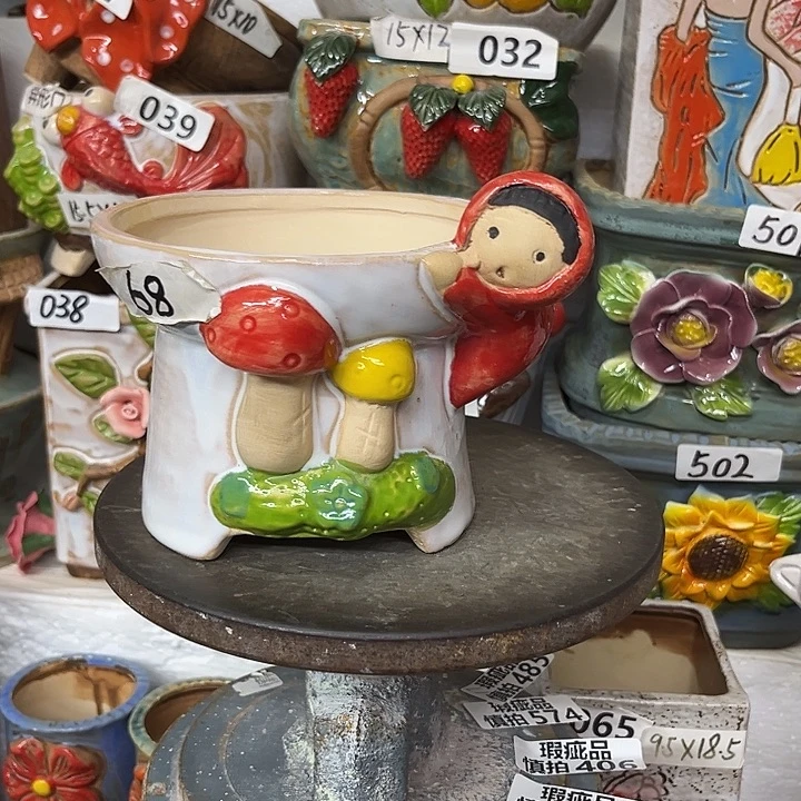 粗陶材质多肉花盆