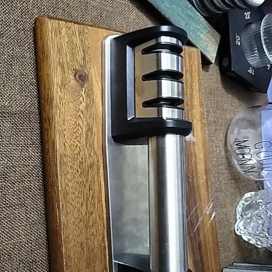 砂岩石厨房家用黑色磨刀器