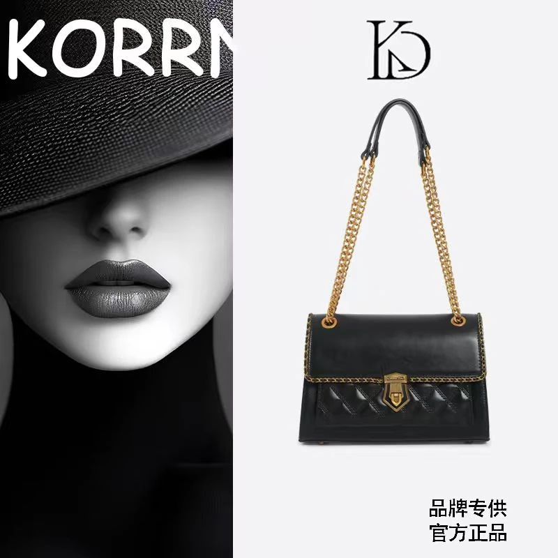 【小颜定制】新款菱格高级感托特包时尚百搭链条单肩斜跨女包8551#
