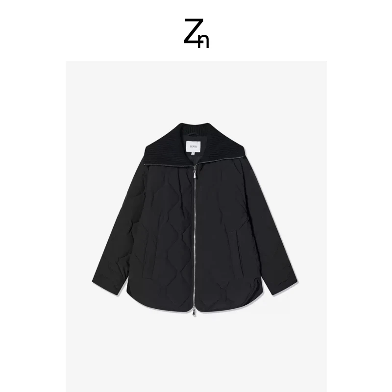 Zncos葫芦格纹羊毛领驼绒外套时尚休闲百搭A825Z21970