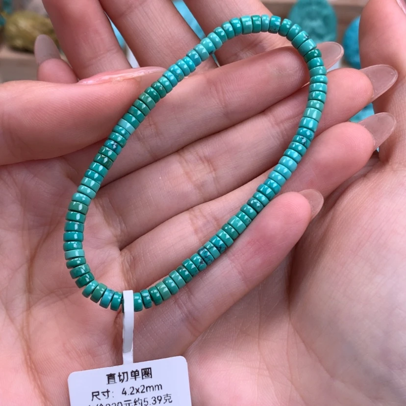 【闪购商品】绿松石特价直切手串4未镶嵌