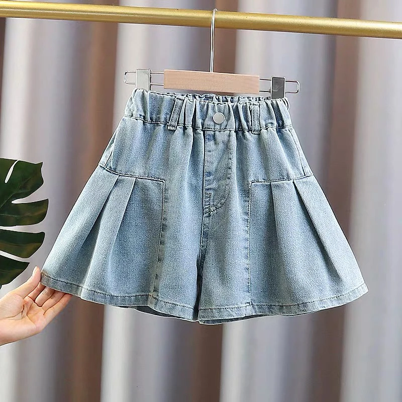 女童牛仔短裤夏装2025新款裤裙儿童夏季裤子外穿女孩大童薄款裙裤