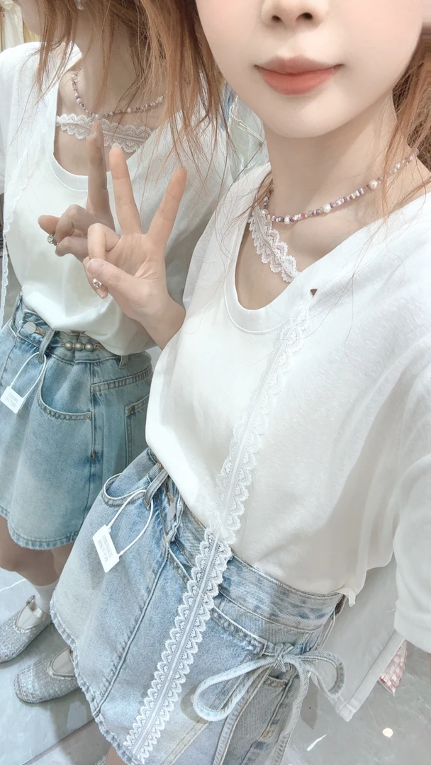 夏季新款【动心】设计感小众高级感挂脖飘带短袖百搭显瘦T