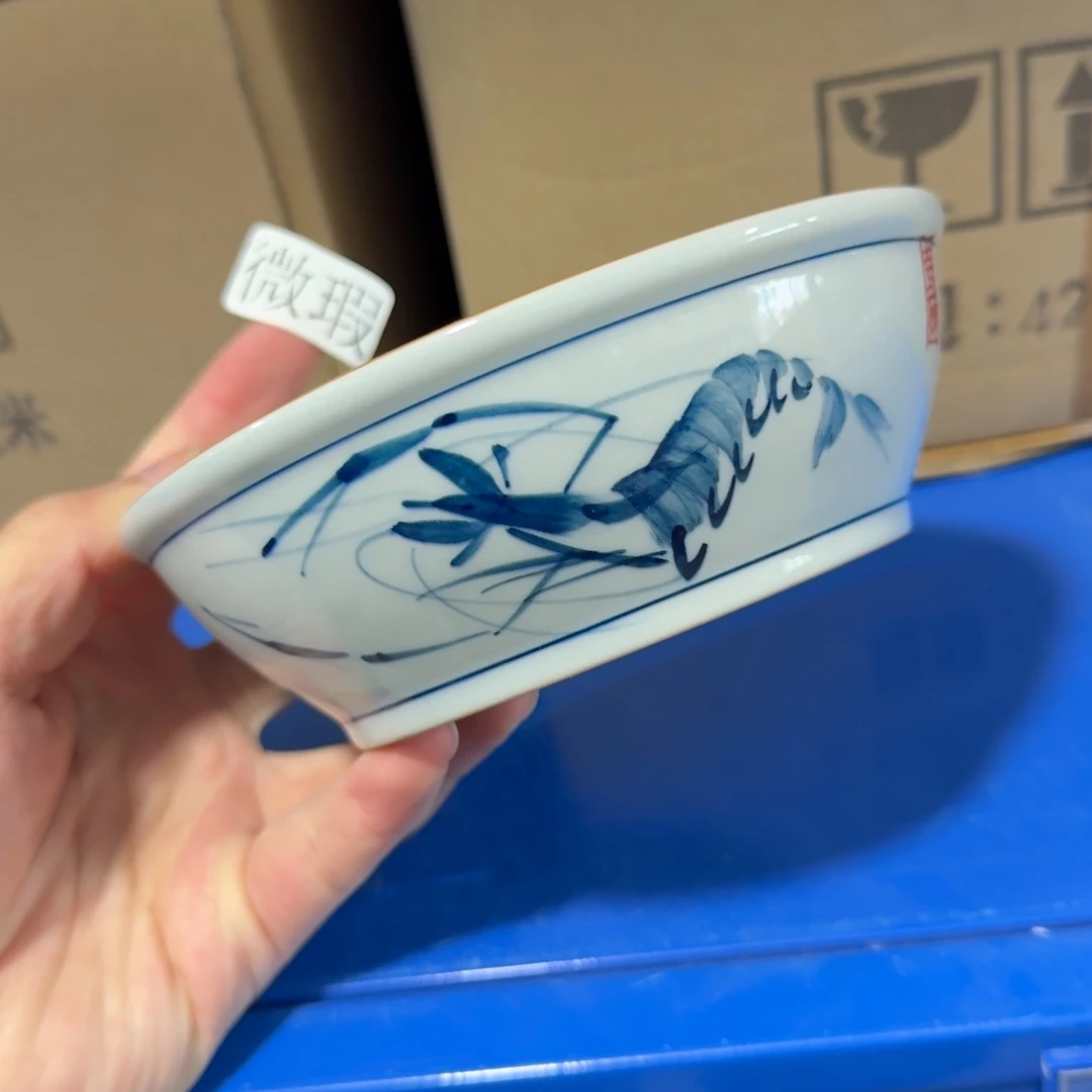 釉下手绘茶具微瑕