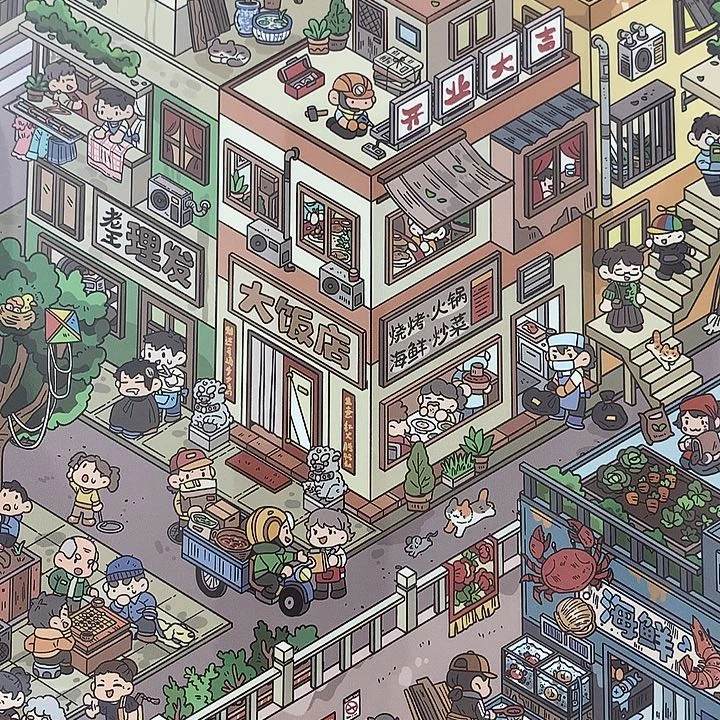 造景贴纸现场选购