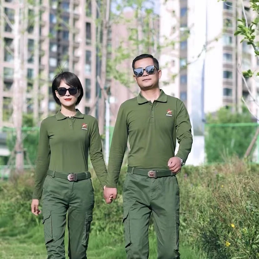 《卿哥和茜茜》POLO翻领男女同穿长袖T恤6238/8238