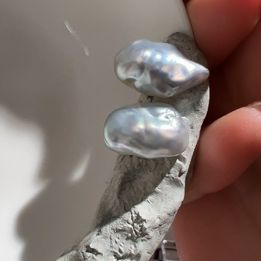 海水珍珠耳饰银S925镶嵌T**y