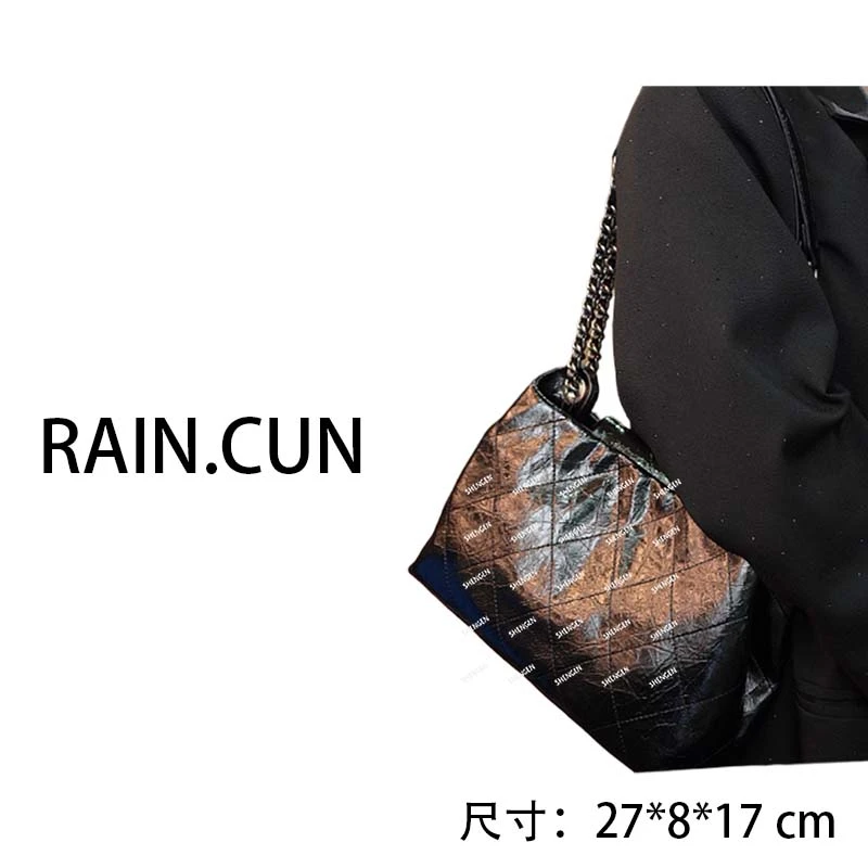 【南沙瑞熙】ZT-D9619-A-黑色RAIN.CUN轻奢小众时尚女士包