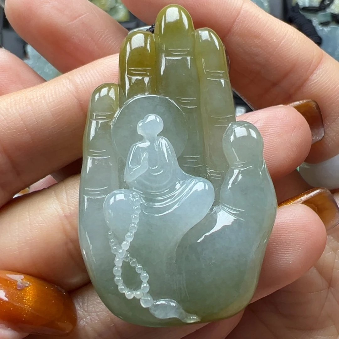 翡翠未镶嵌颈饰悟道