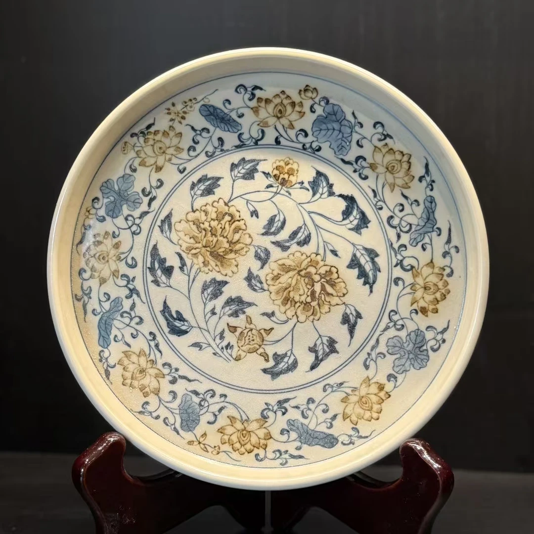 雨溪山房 釉里金山茶莲花壶承 YX00018