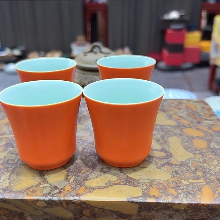 期末杯一组四个，瓷。品茗