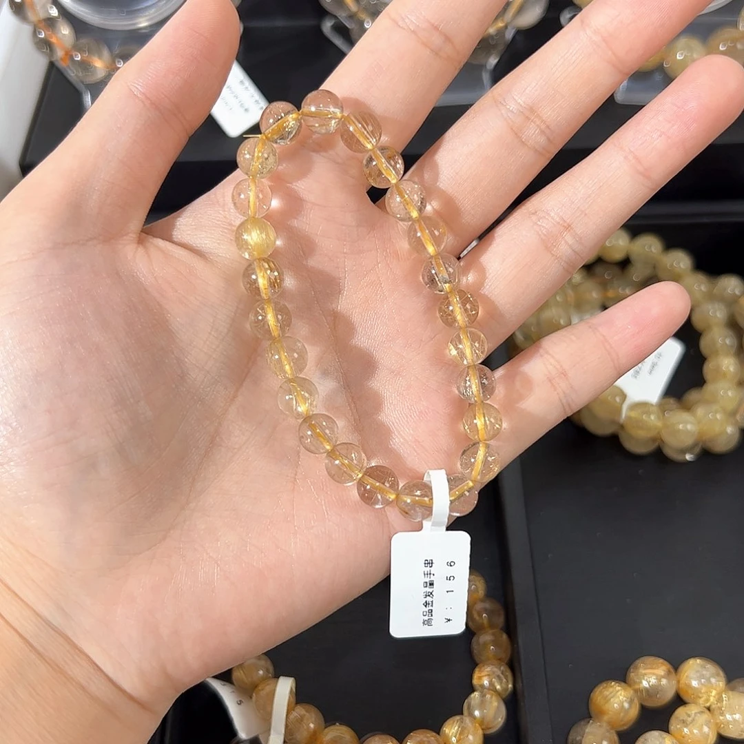 水晶手链未镶嵌金发晶手链