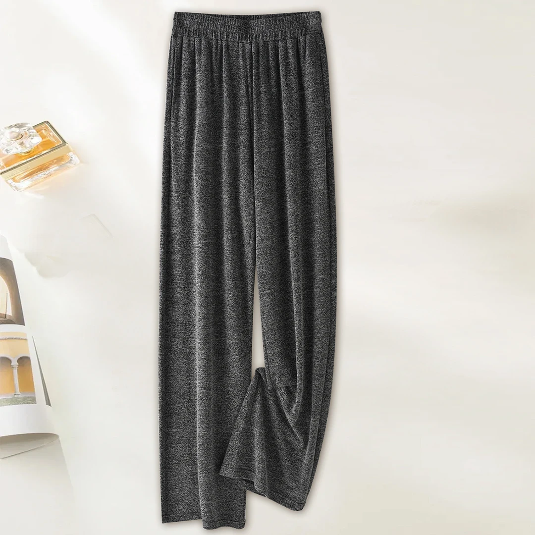 夏日轻薄垂顺糯米裤女2025新款今年流行爆款垂坠感软糯宽松慵懒风