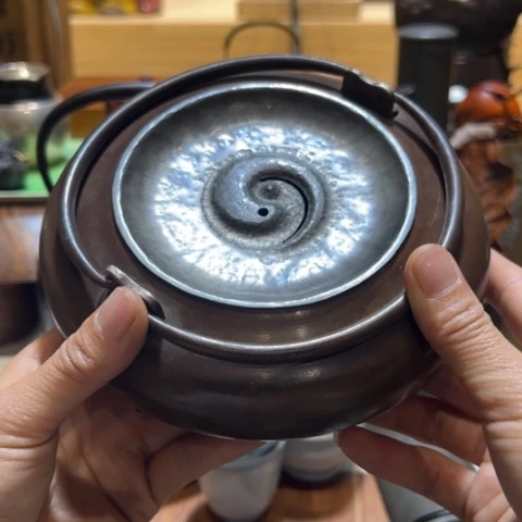 蜜安罐瓷香炉锡茶则