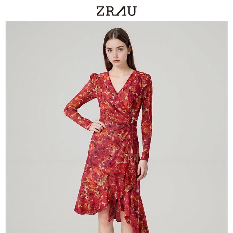ZRAU法式花卉经典茶歇式连衣裙Z1241L0015