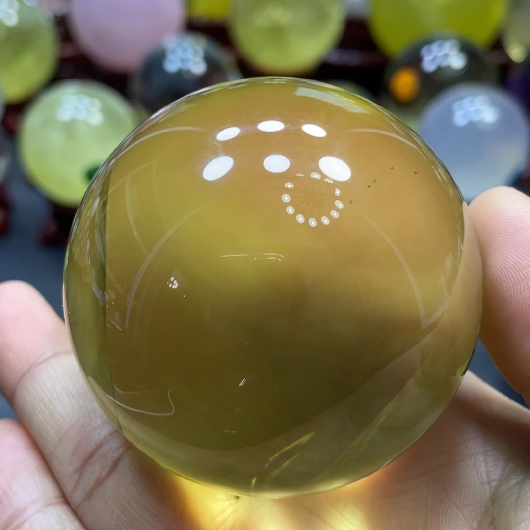 水晶MM黄水晶球L2375未镶嵌