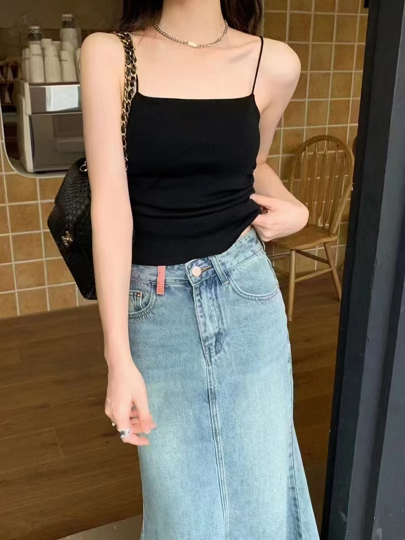 [亚米欣欣]辣妹风纯欲风美背吊带少女风修身型青春流行322