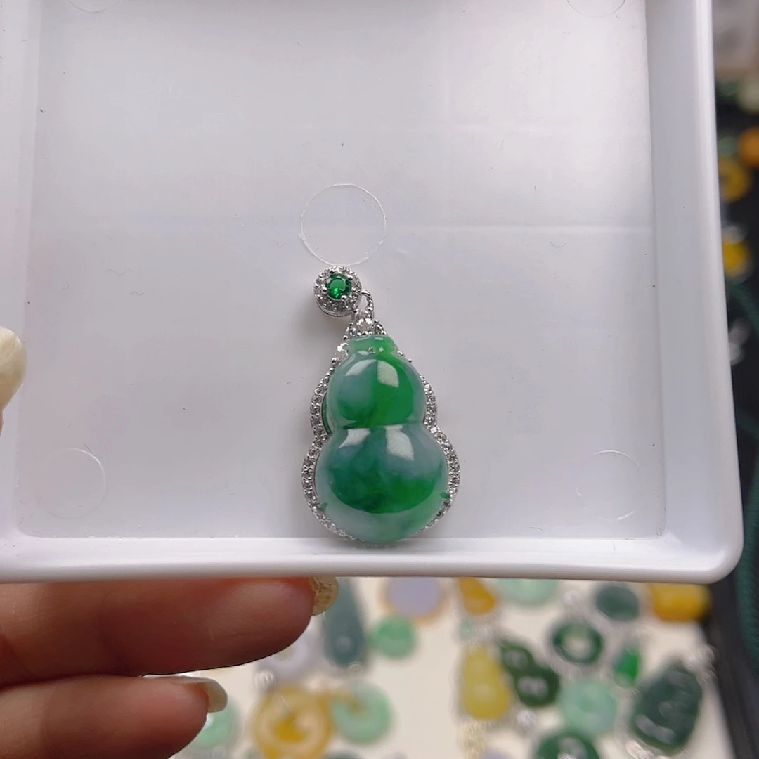 【闪购商品】翡翠颈饰银S925镶嵌慕**杨吊坠