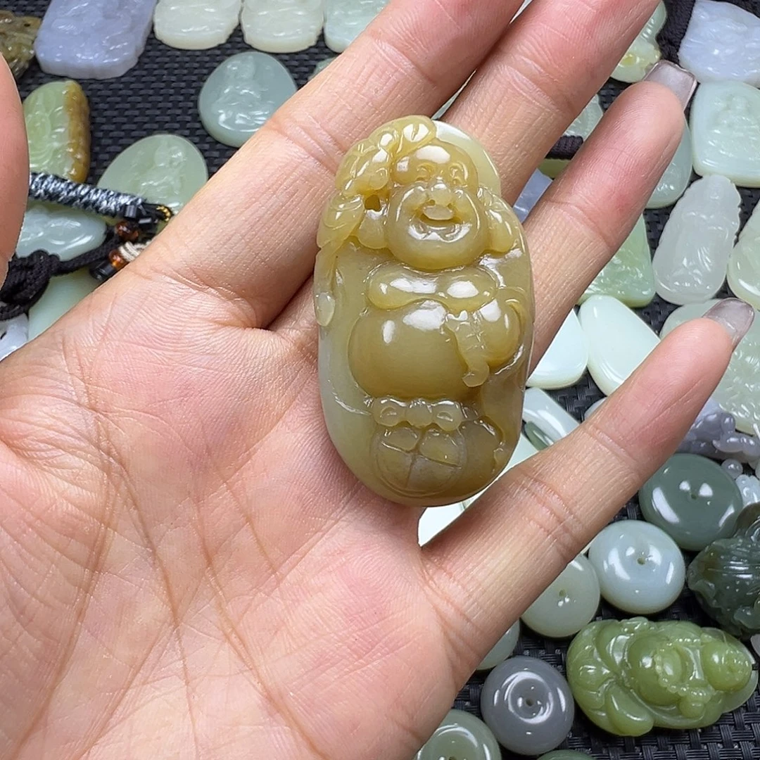 和田玉未镶嵌吊坠(不含链)