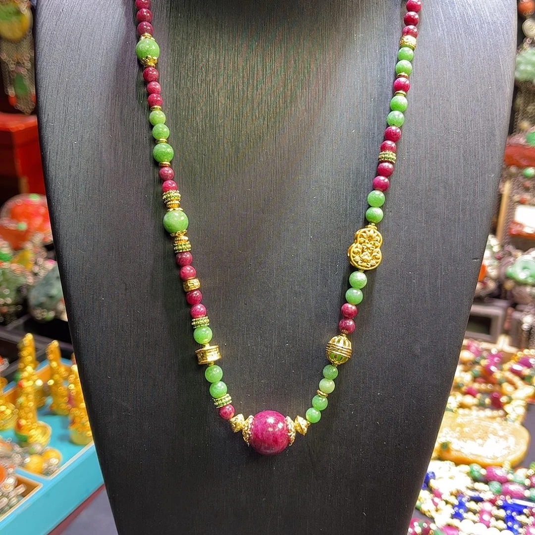 红宝石颈饰未镶嵌双十二新款福利