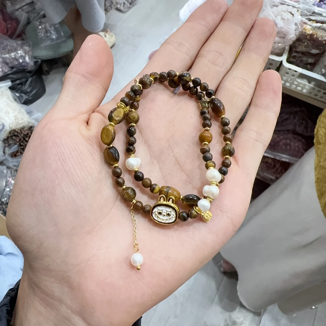 天然虎晴石双圈手链多样性拍一发一wwx