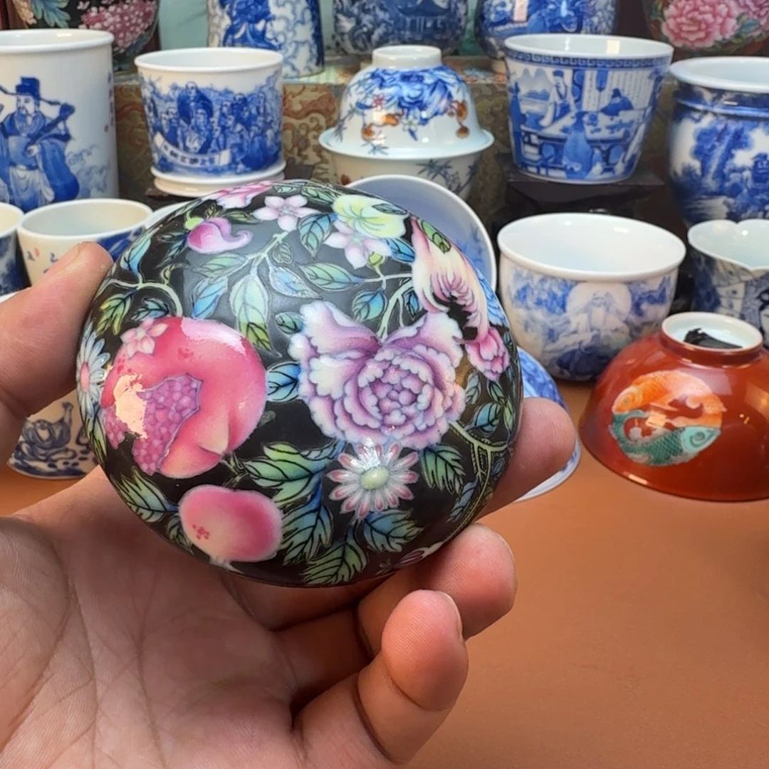 杯子陶景德镇全手工手绘陶瓷