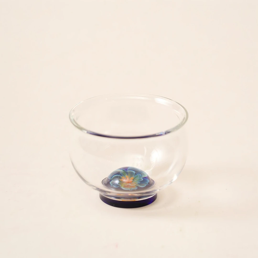 FENGMI/风谜金标花语福杯透明高硼硅玻璃手工主人杯