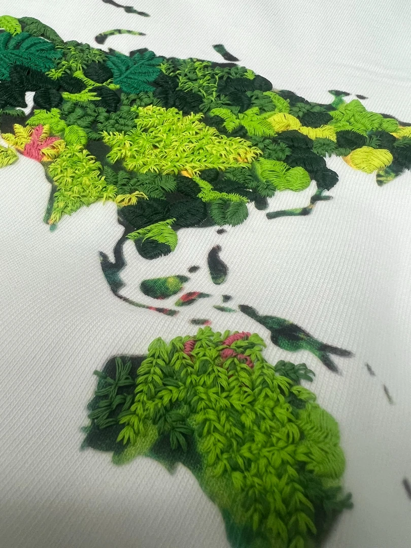 这品质真的太顶 这价帅炸！立体绿刺绣 MU68地图！短袖T恤男女同款