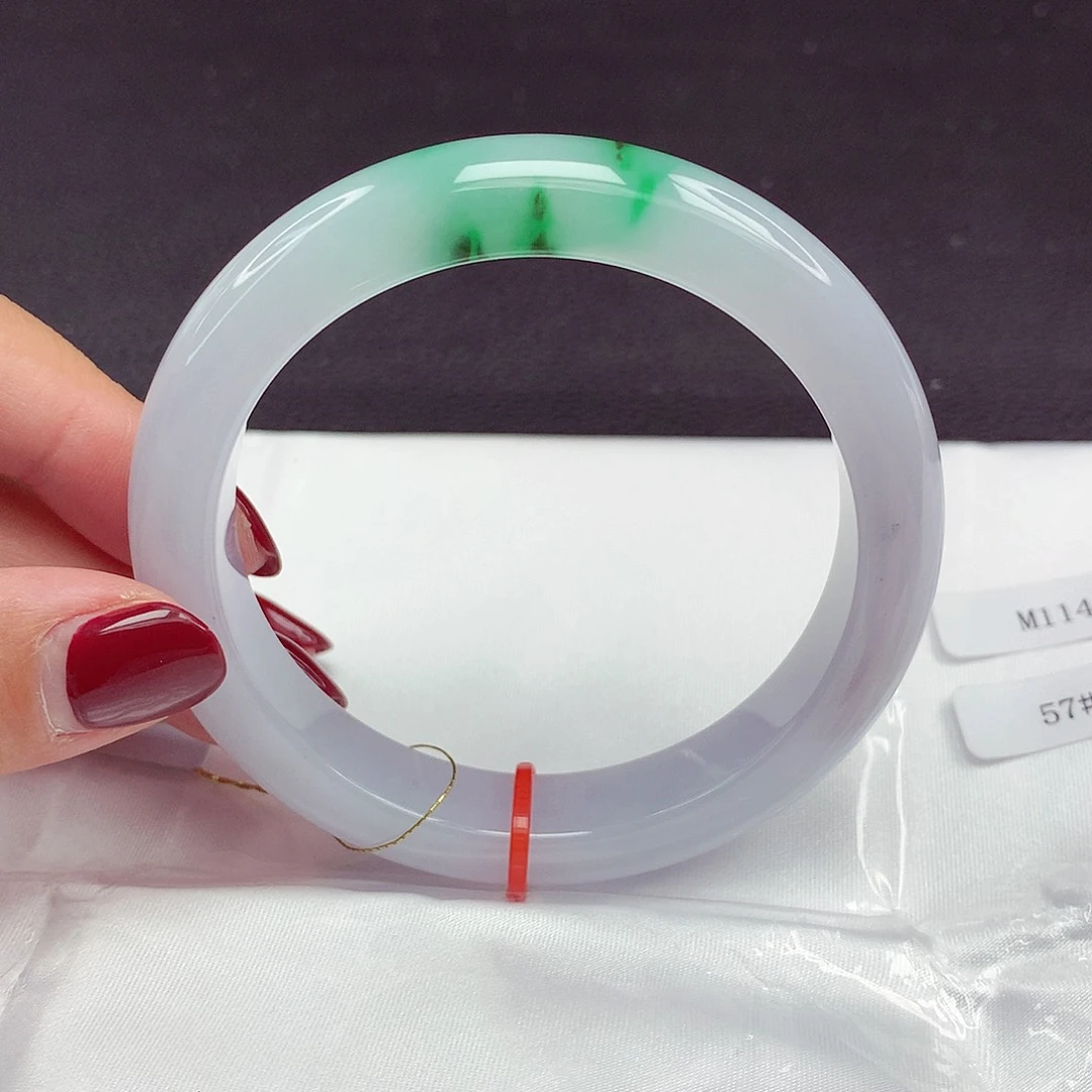 翡翠未镶嵌手镯57圈866