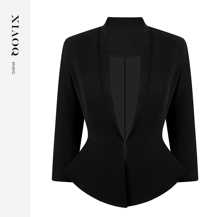【小Q家】10085气场轻职风性感v领收腰西装