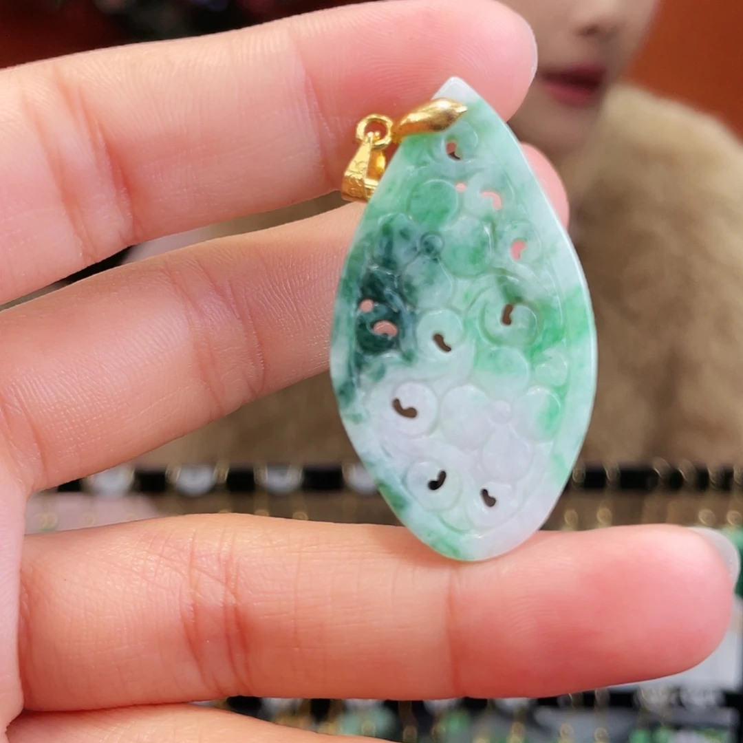 翡翠未镶嵌耳饰饰品