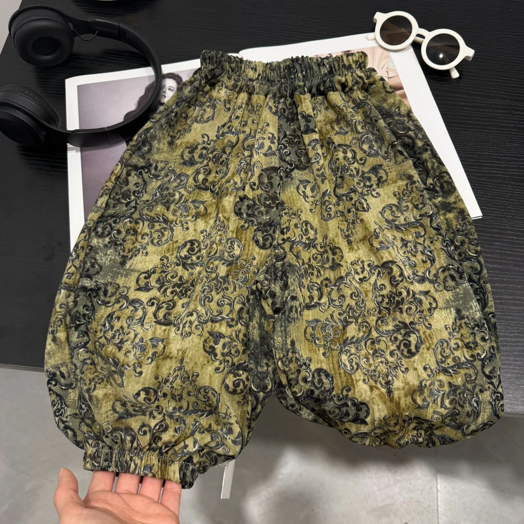 【爆款防蚊裤】2025夏季新款防蚊裤顿顿裤男女童复古碎花休闲裤