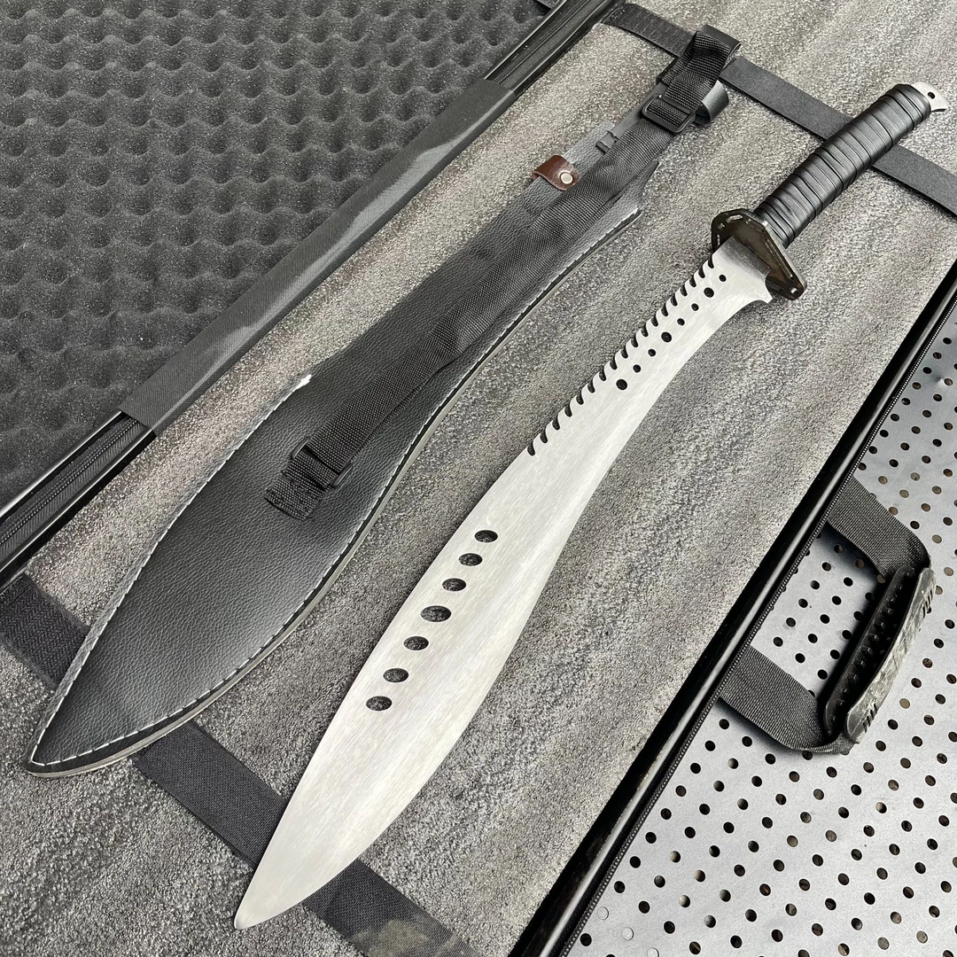 龙泉尼泊尔牛尾刀绣春刀淬火淬油高锰钢户外车载防身未开刃