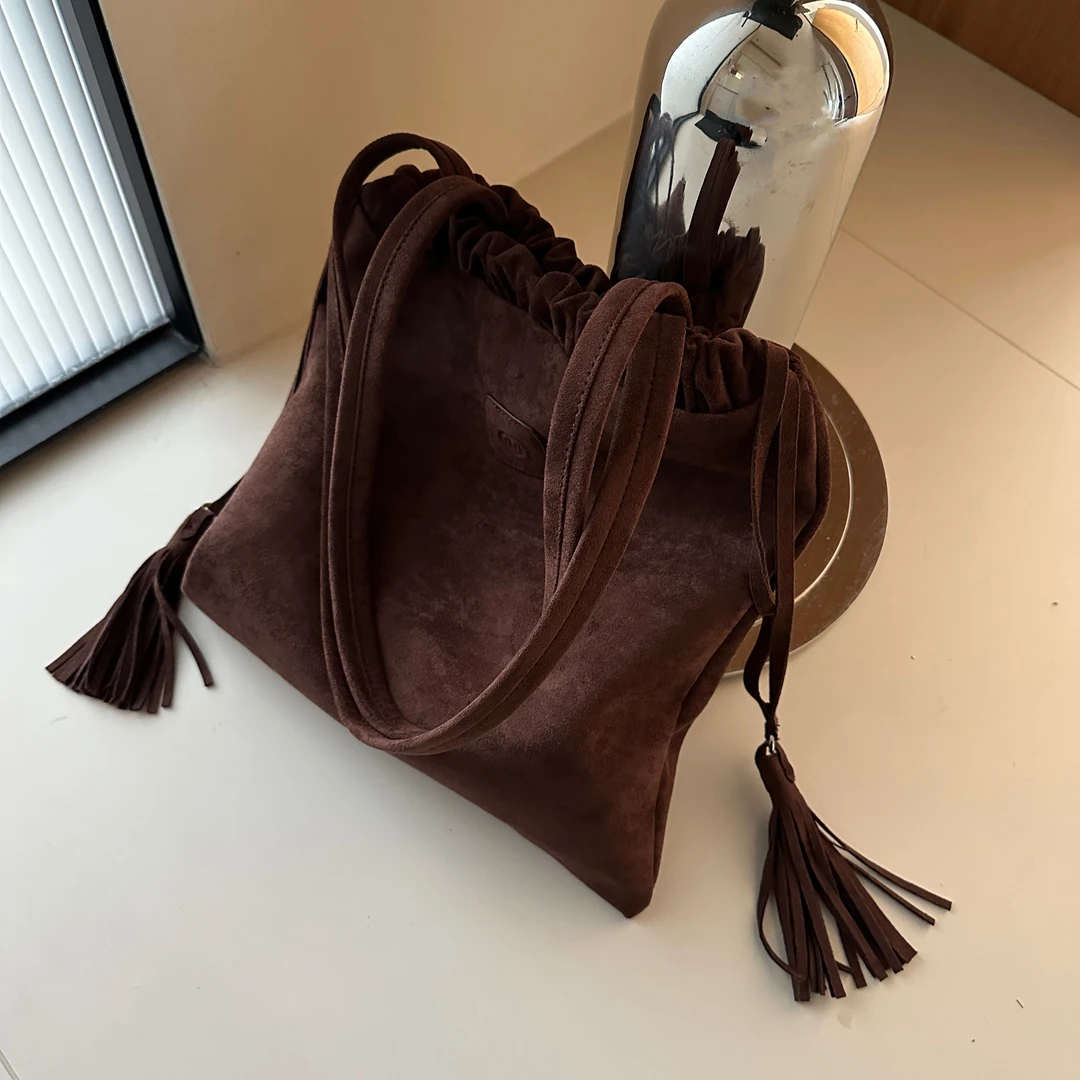 nno小众品牌女包 单肩小流苏包 2362