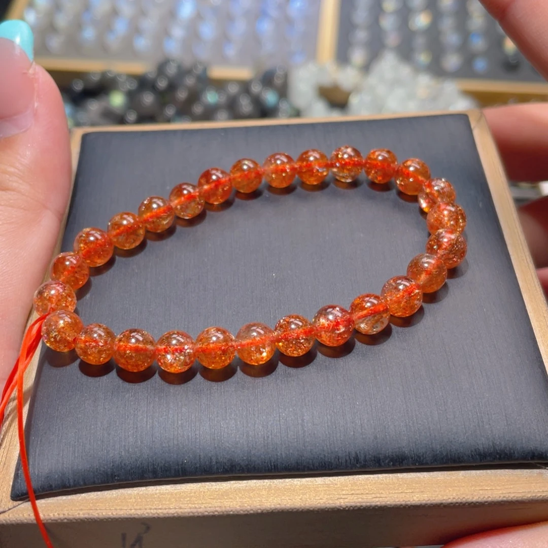 未镶嵌手链长石金太阳手链7.2mm