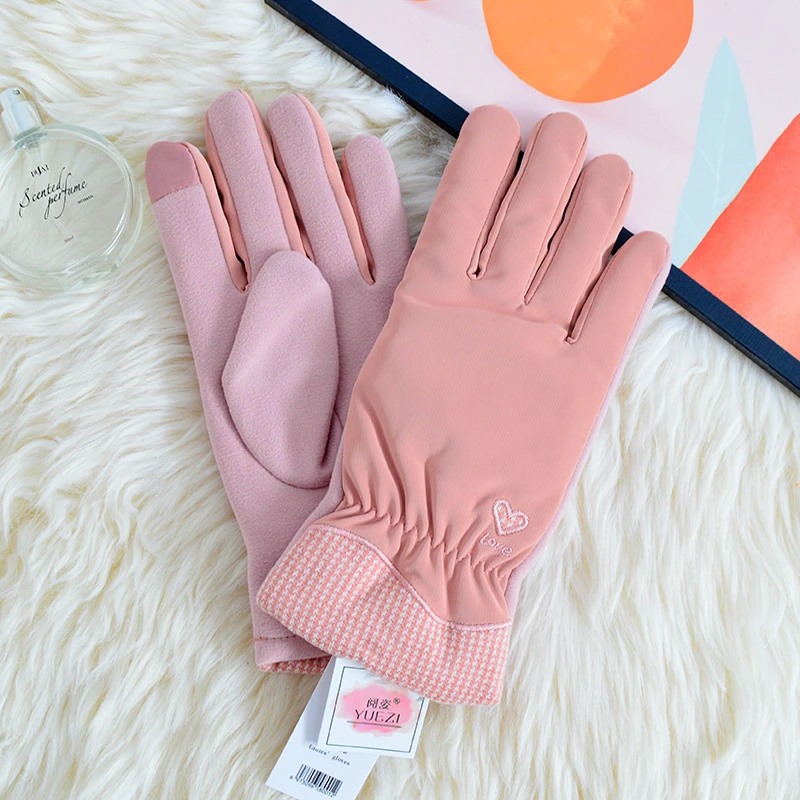 【二粉丝团专享】女款冬季保暖加绒加厚防风防水骑行开车手套