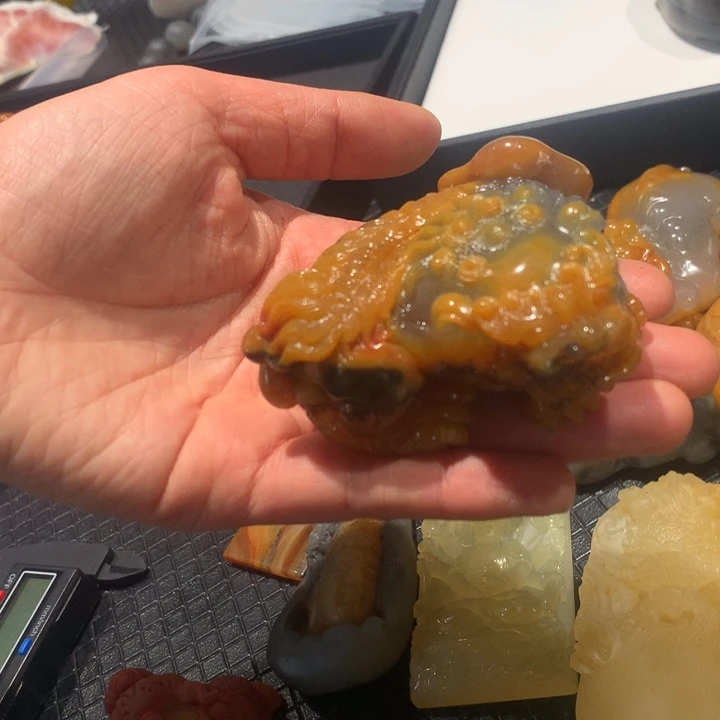 石英质玉（黄龙玉）未镶嵌颈饰