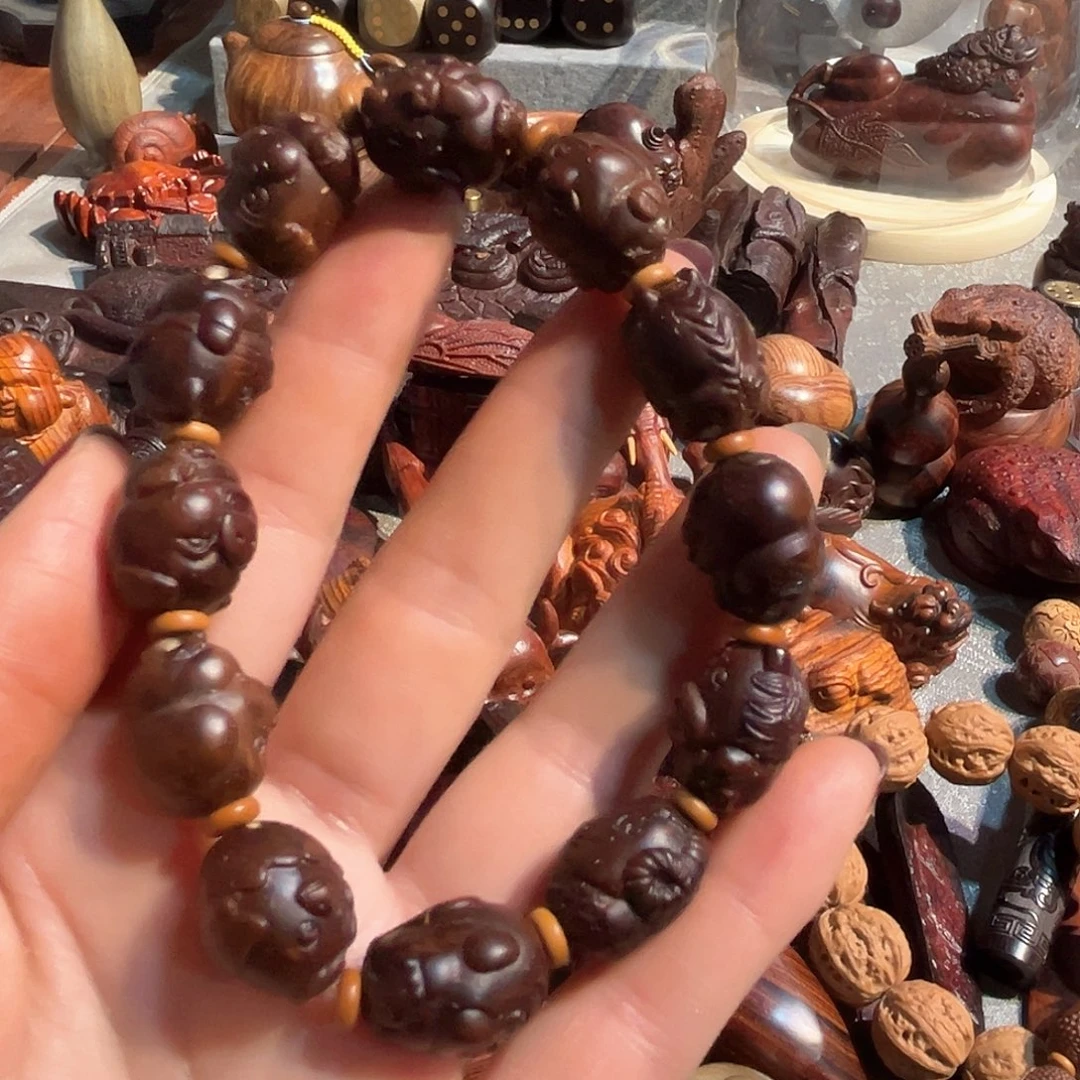 木卟*紫金鼠十二生肖款手串