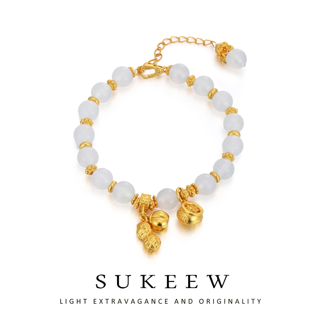 SUKEEW/酥可 铜合金手链 时尚珠珠花生聚宝盆手链209101