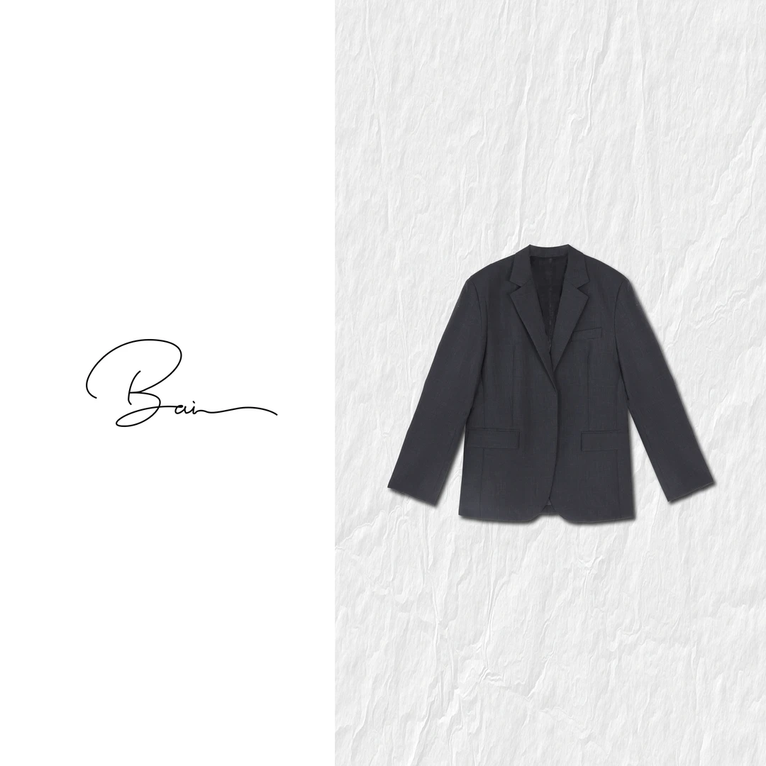 TXB 进口美利奴羊毛混纺抗皱垂感宾霸马拉拉西装外套XB-7740