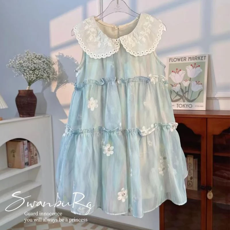 女童连衣裙夏装新款洋气小女孩裙子夏季薄款背心裙儿